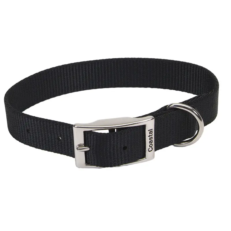 Coastal Pet Products Standard Nylon Large Dog Collar Black 5/8" X 20"-