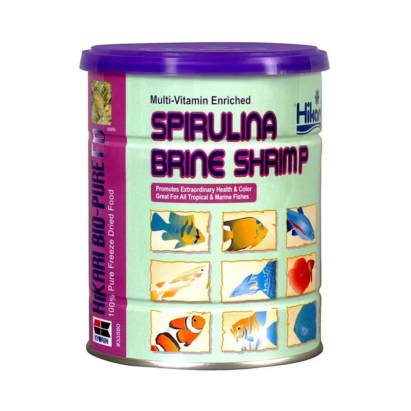 Hikari Bio-Pure Spirulina Brine Shrimp Freeze Dried Fish Food 1.76 oz