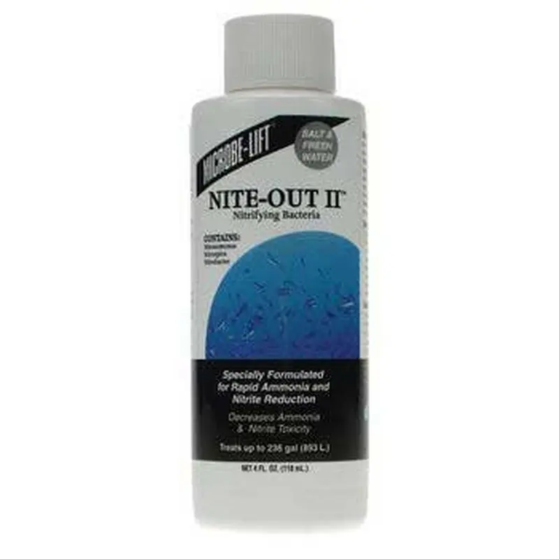 Microbe-Lift Nite-Out II Nitrifying Bacteria Ammonia Detoxifier 4 fl. oz