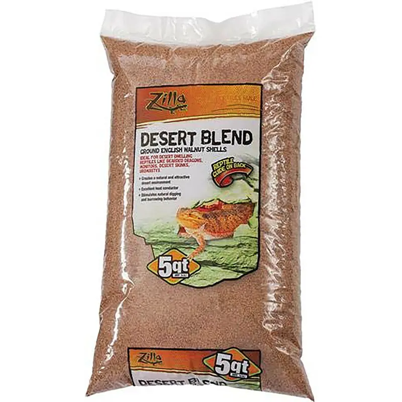 Zilla Desert Blend Ground English Walnut Shells Substrate 5 Quarts