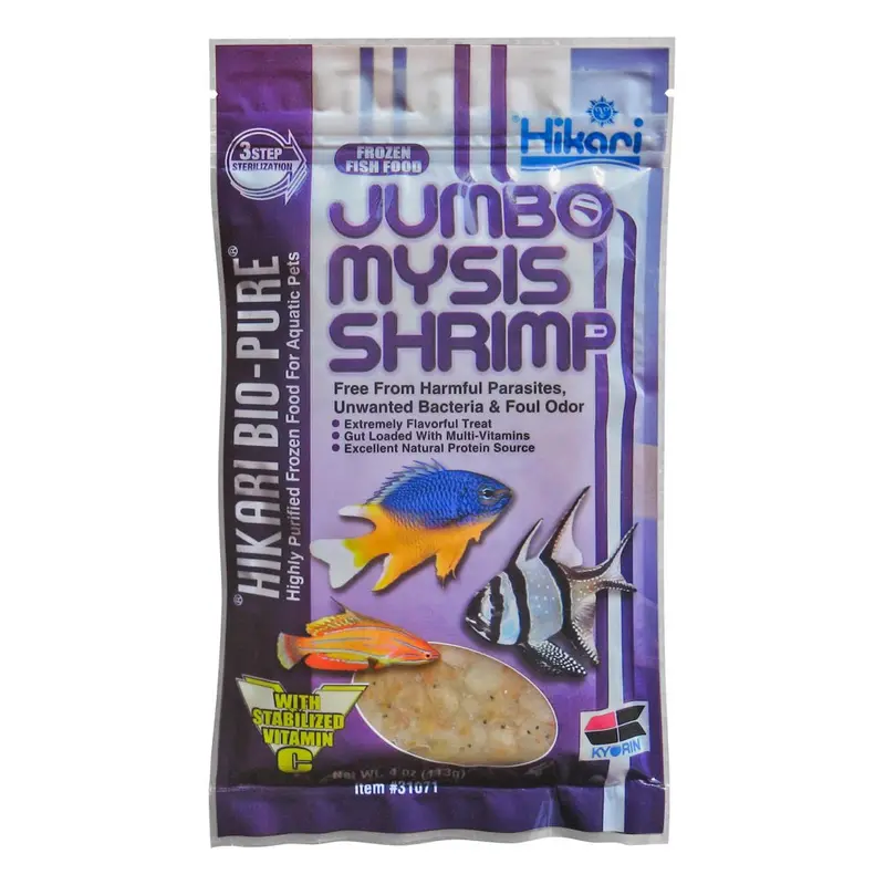 Hikari Bio-Pure Jumbo Frozen Mysis Shrimp Fish Food 4 oz SD-5