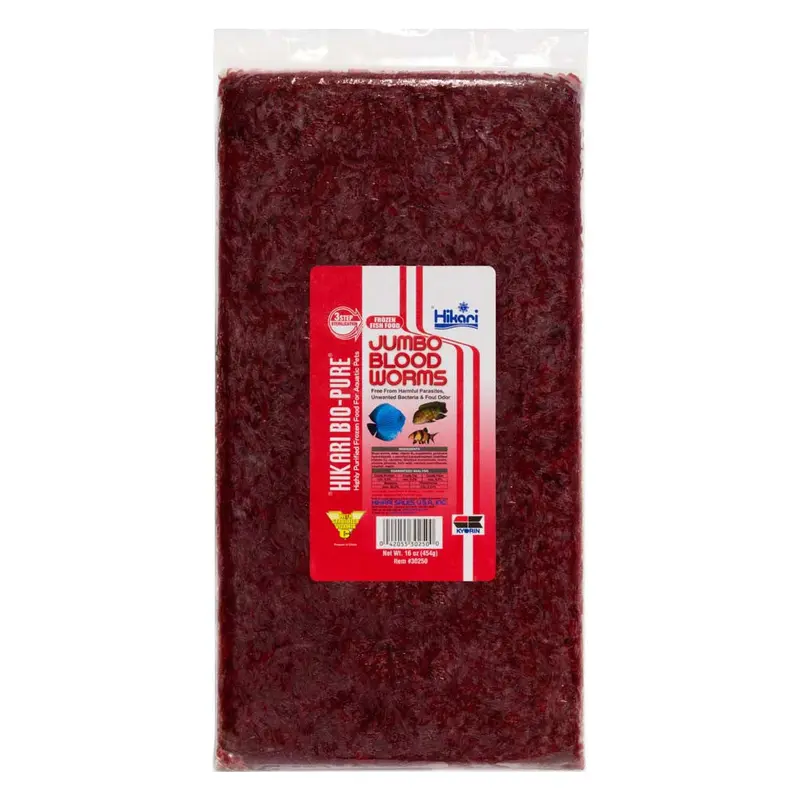Hikari Jumbo Bloodworm Frozen Fish Food 16 oz SD-5 (D)