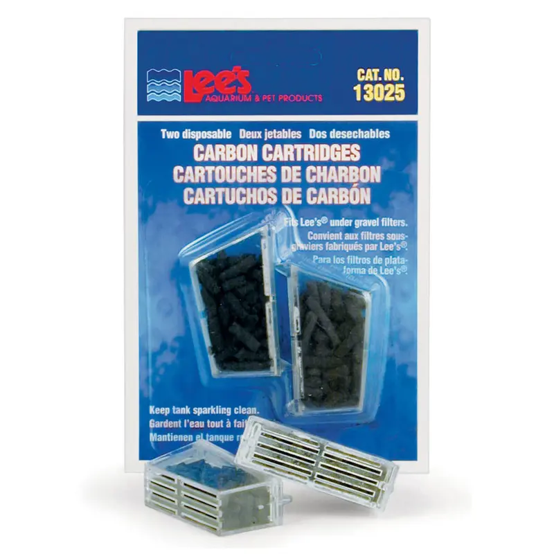 Lees Carbon Cartridges for Under Gravel Filters 2 Pack