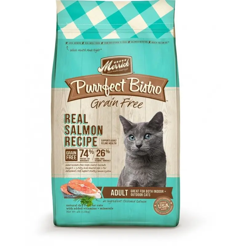 Merrick Purrfect Bistro Grain Free Real Salmon Recipe Dry Cat Food-12-lb-