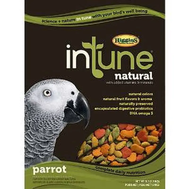 Higgins InTune Natural Food Mix for Parrots 18lb 