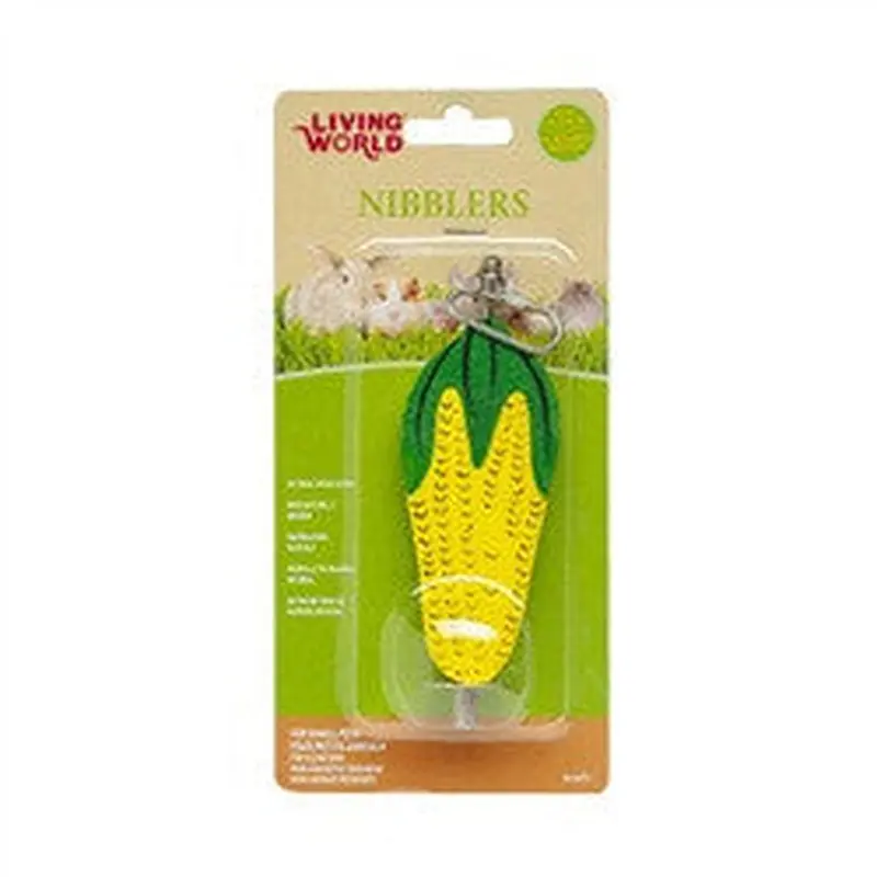 Living World Nibblers Wood Chews Corncob On Sticks 61473
