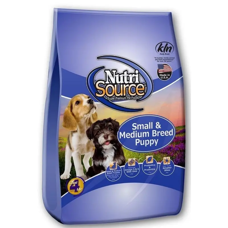 Nutri Source Chicken and Rice Small Medium Puppy Food 5lb C=8 
