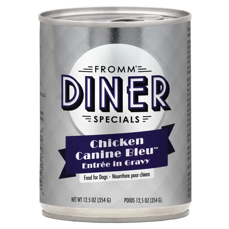 Fromm Diner Specials Chicken Canine Bleu Entree in Gravy Canned Dog Food 12.5 oz