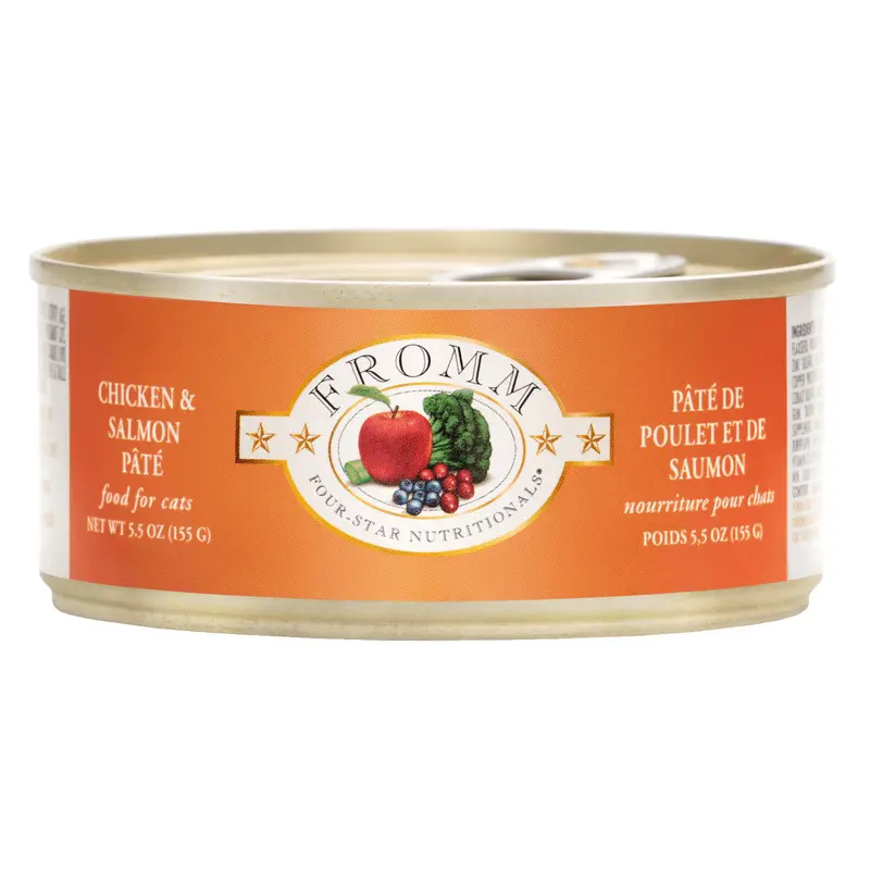 Fromm Four-Star Chicken & Salmon Pate Canned Cat Food 5.5 oz