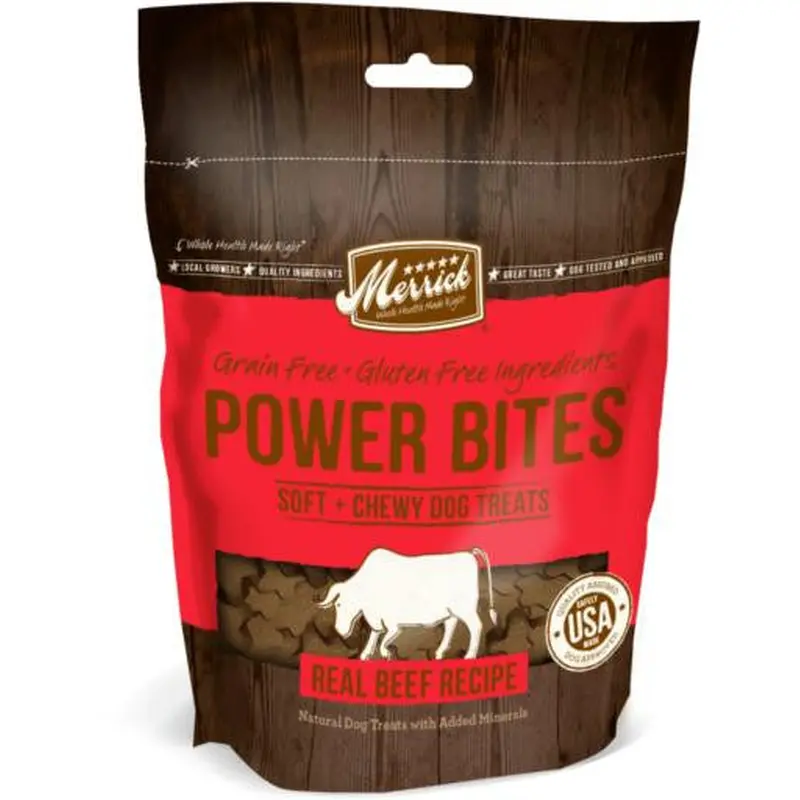 Merrick Power Bites Real Texas Beef Recipe 6oz 