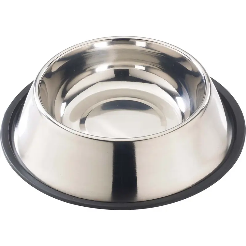 Spot Stainless Steel Mirror Finish No-Tip Dog Bowl Silver 96 Ounces