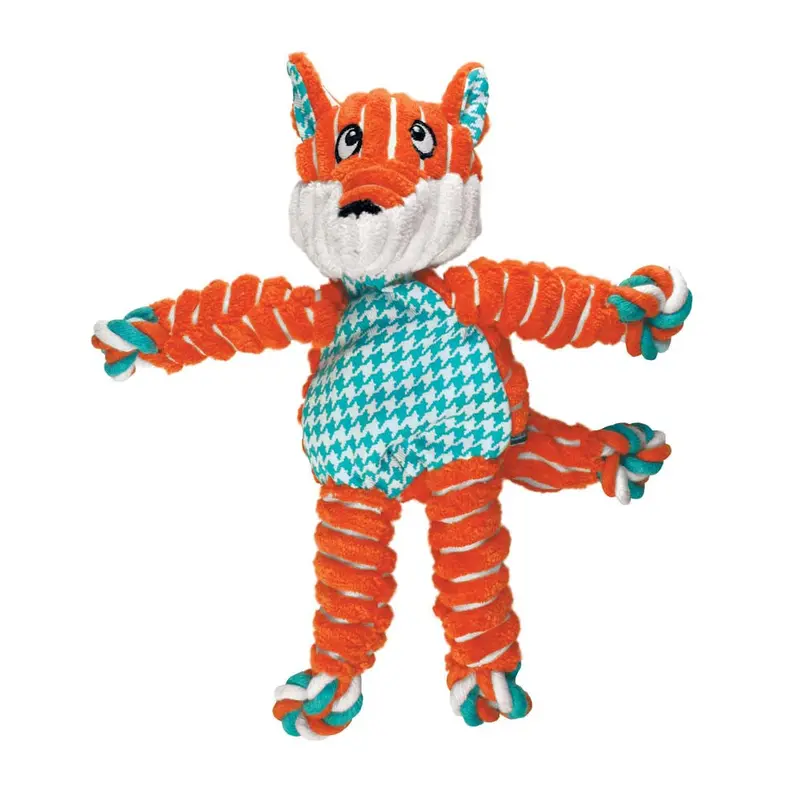 KONG Floppy Knots Fox Dog Toy Multi-Color SM/MD