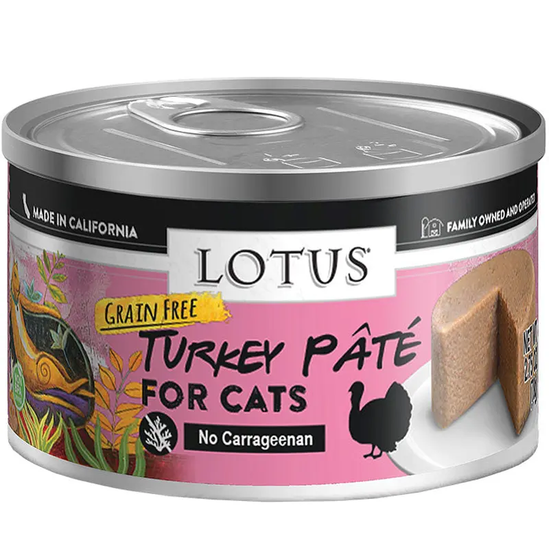 Lotus Cat Grain Free Turkey Pate 2.75oz 24 Pack 