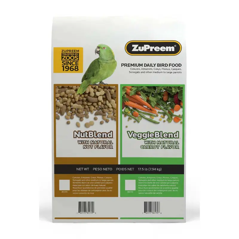 ZuPreem NutBlend Bird Food Parrots & Conures 17.5 lb
