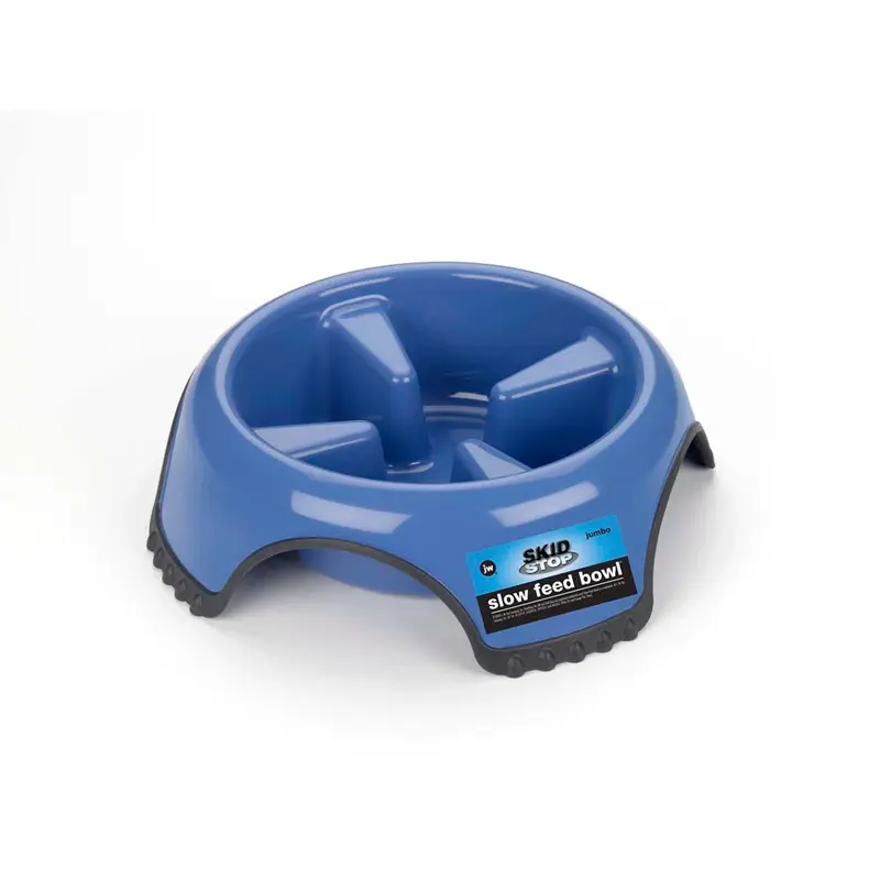 JW Pet Skid Stop Slow Feed Dog Bowl Assorted XL