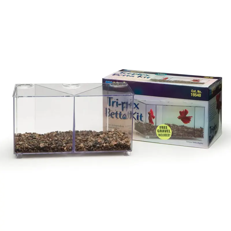Lees Triplex Betta Tank Clear 24 oz