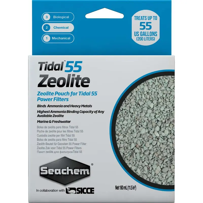 Seachem Tidal Zeolite Ammonia and Heavy Metals Binding Media 190 ml
