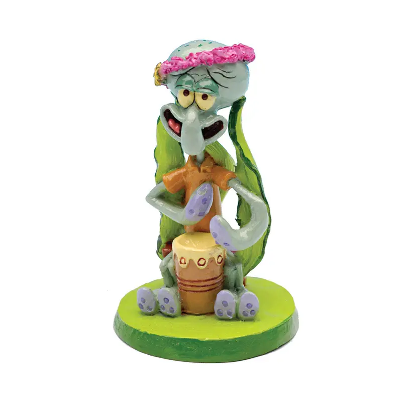 SpongeBob Squidward Aquarium Ornament Multi-Color 2 in Mini