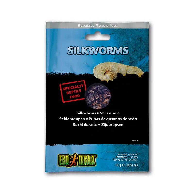 ET Reptile Food, Silkworms .53oz {L+