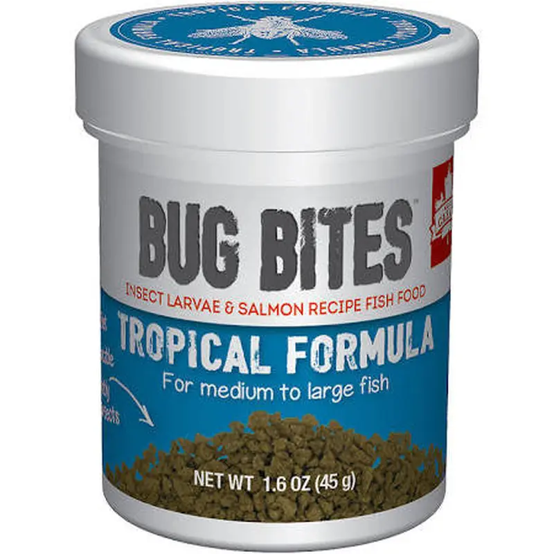 Fluval Bugbites Medium Large Tropical Fish Granules 1.6oz A6578