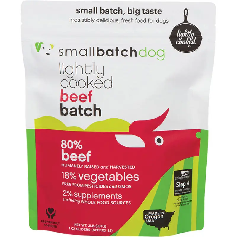 Small batch dog lightly cooked beef 2 Lb 