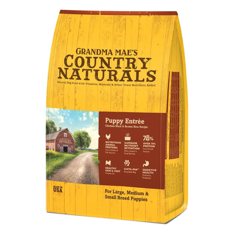 Grandma Mae's Country Naturals Premium All Natural Puppy Dry Dog Food Chicken 26lb
