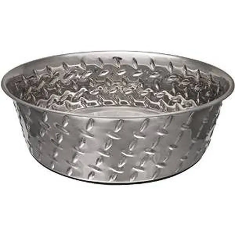 Loving Pets 5qt Diamond Plated Bowl W/Nonskid Bottom 