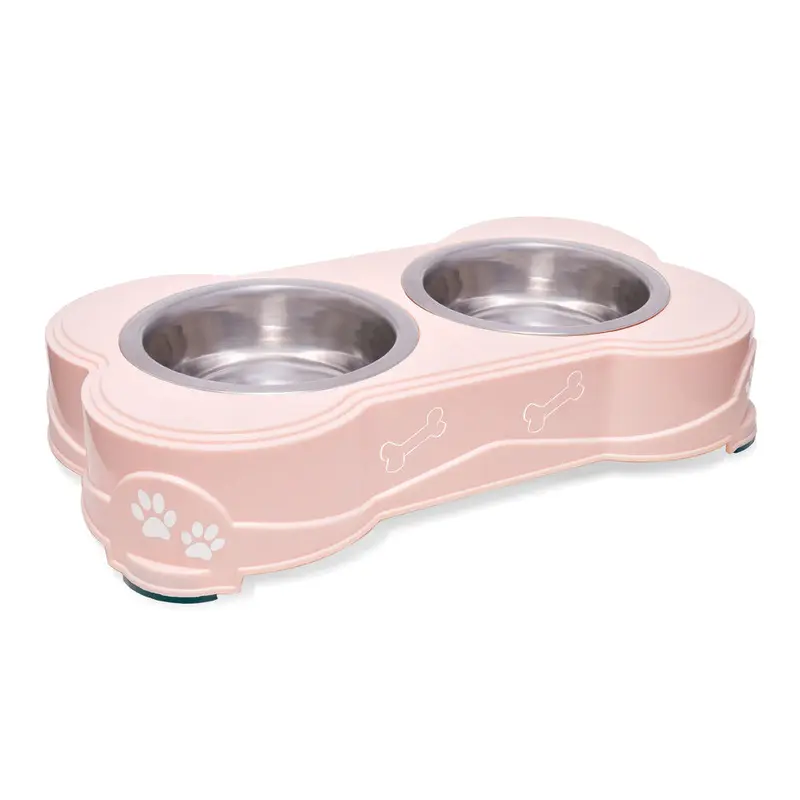 Loving Pets Double Diner Dog Bowl Paparazzi Pink SM