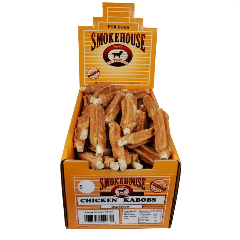 Smokehouse Chicken Kabobs Dog Treats Display 70ct