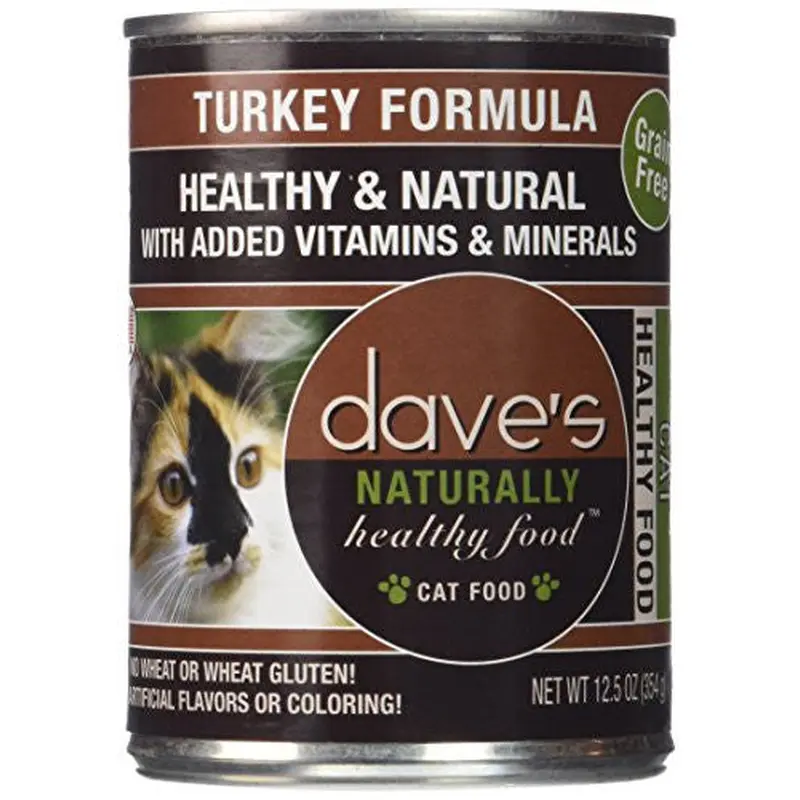 Dave's Pet Food Cat Naturally Healthy Turkey 12.5oz 