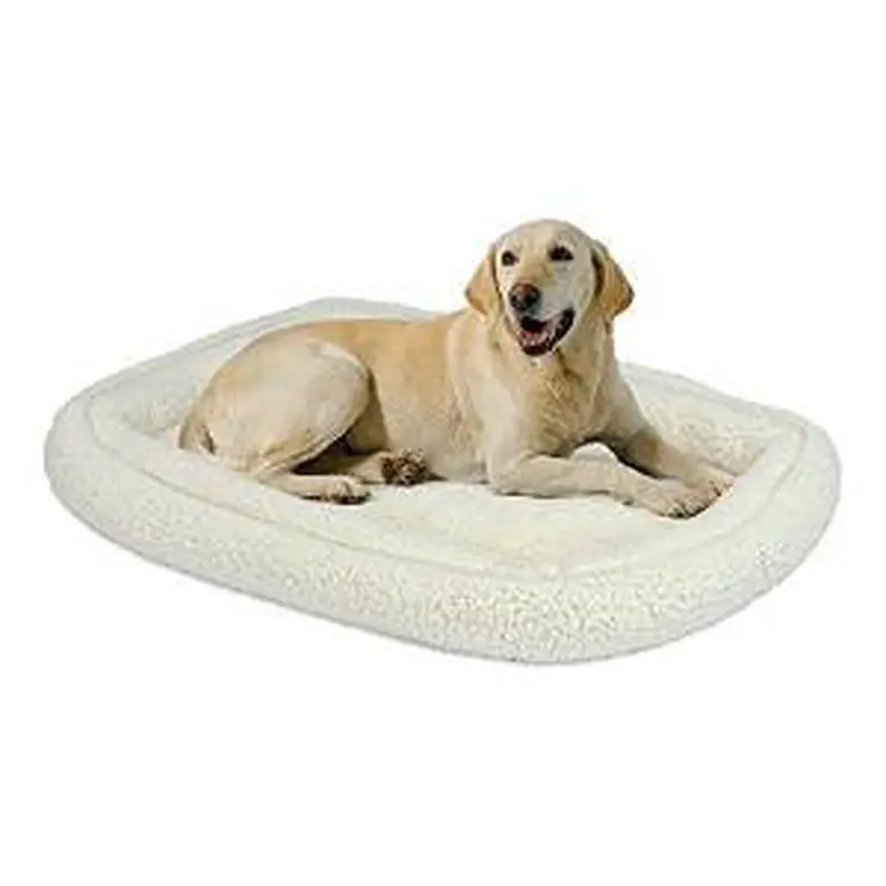 Midwest 40238-Fs Quiet Time Deluxe Double Bolster Bed White 52x37" 
