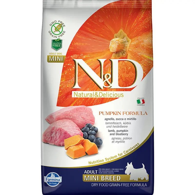 Farmina Natural & Delicious - DOG GRAIN FREE PUMPKIN PUPPY MINI LAMB 15.4LB 