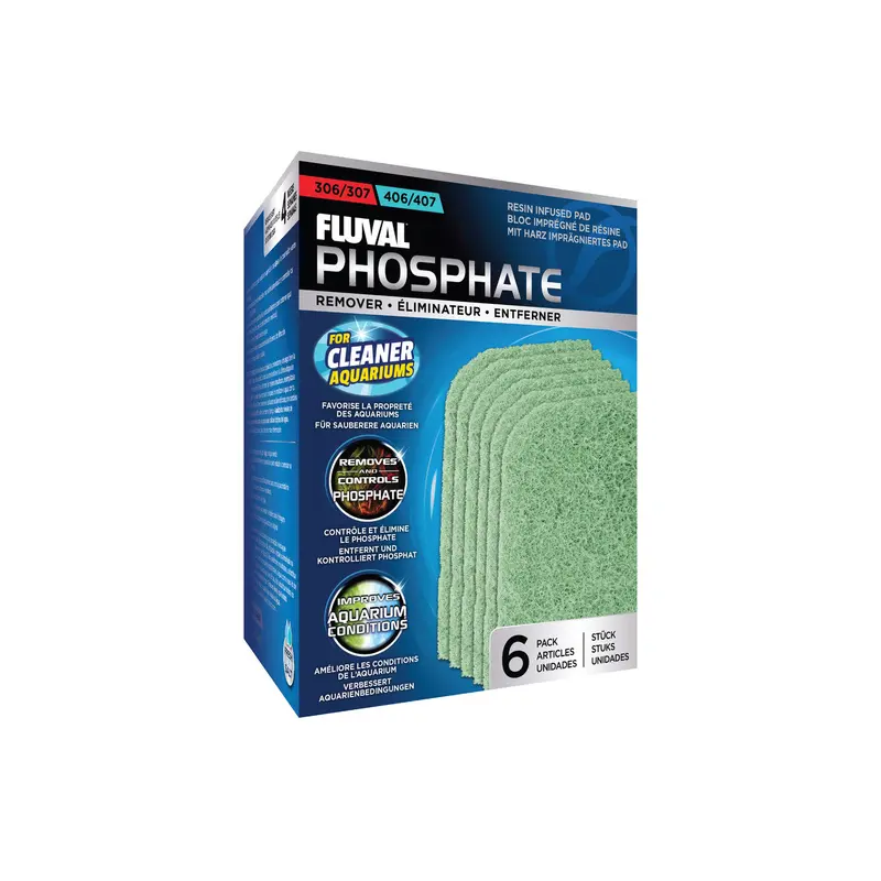 Fluval 307/407 Phosphate Remover Pad, 6 pcs