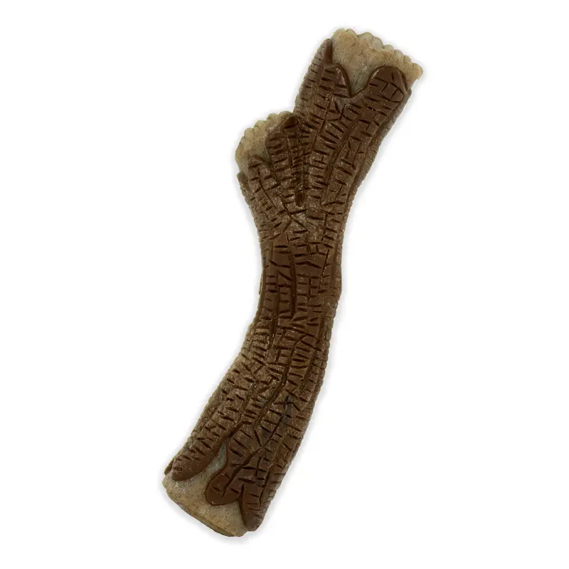 Nylabone Strong Chew Real Wood Dog Stick Toy Maple Bacon Medium/Wolf (1 Count)