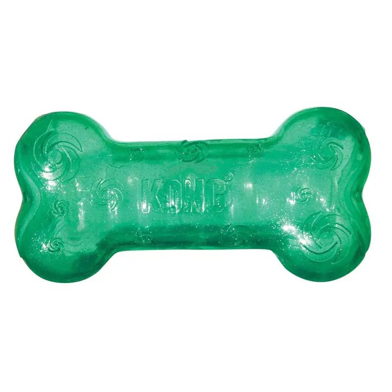 KONG Squeezz Crackle Bone Dog Toy Assorted MD