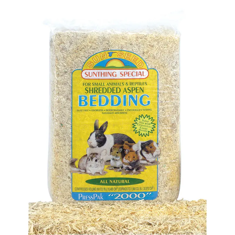 Sun Seed Shredded Aspen Bedding for Small Animals Brown 1200 cu in