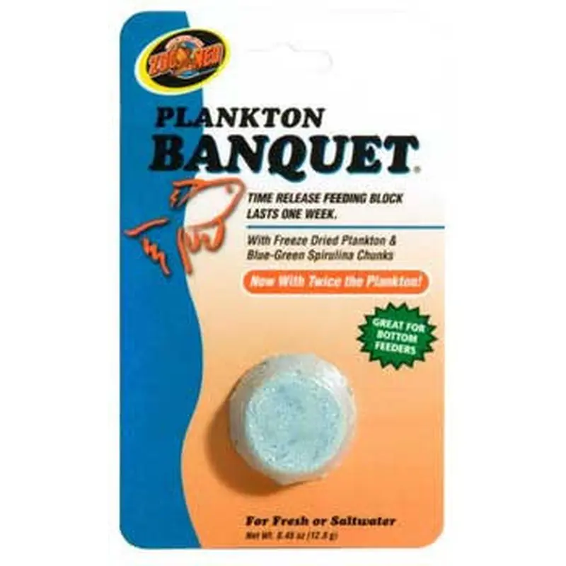 Zoo Med Plankton Banquet Fish Feeding Block 0.45 oz Regular 100 Count