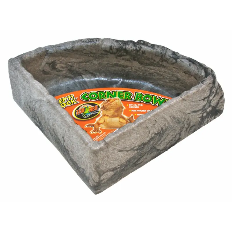 Zoo Med Repti Rock Corner Bowl Water Dish Assorted LG
