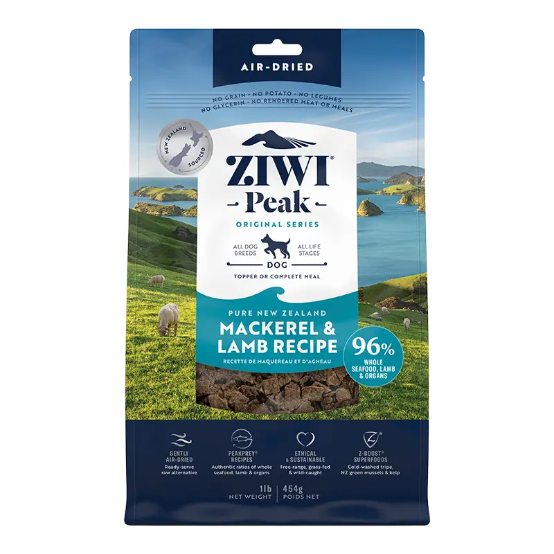 Ziwipeak Dog Air Dried Mackere & Lamb 16z 