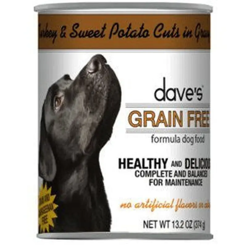 Dave's Dog Grain Free Turkey & Sweet Potato In Gravy 13.2oz 
