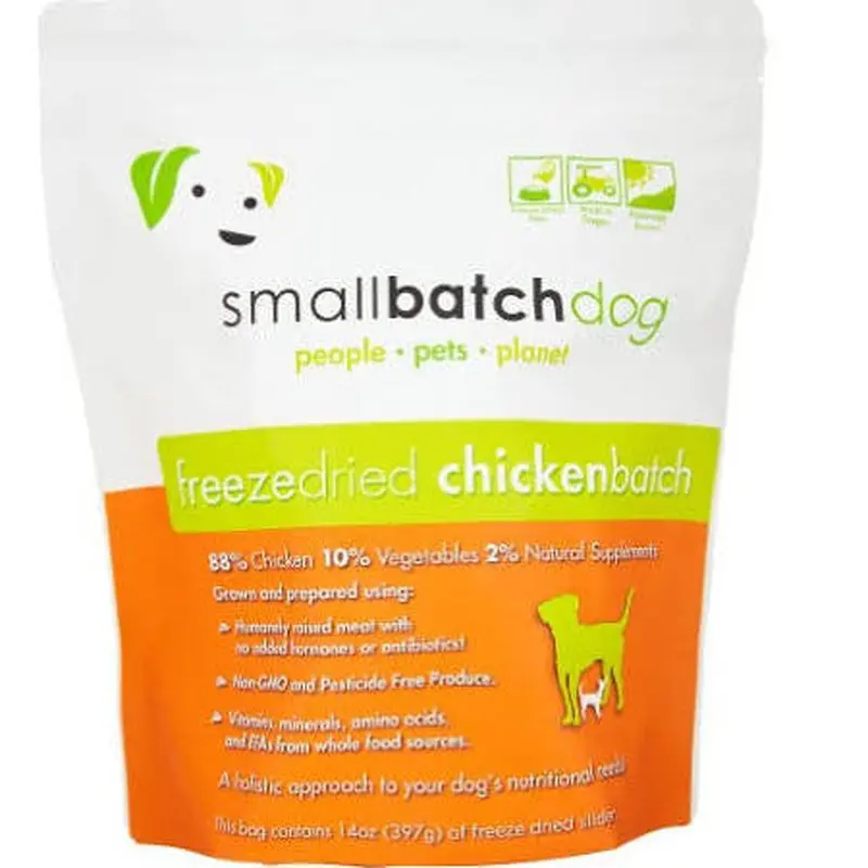 Small Batch Dog Freeze Dried Chicken Sliders 14oz 