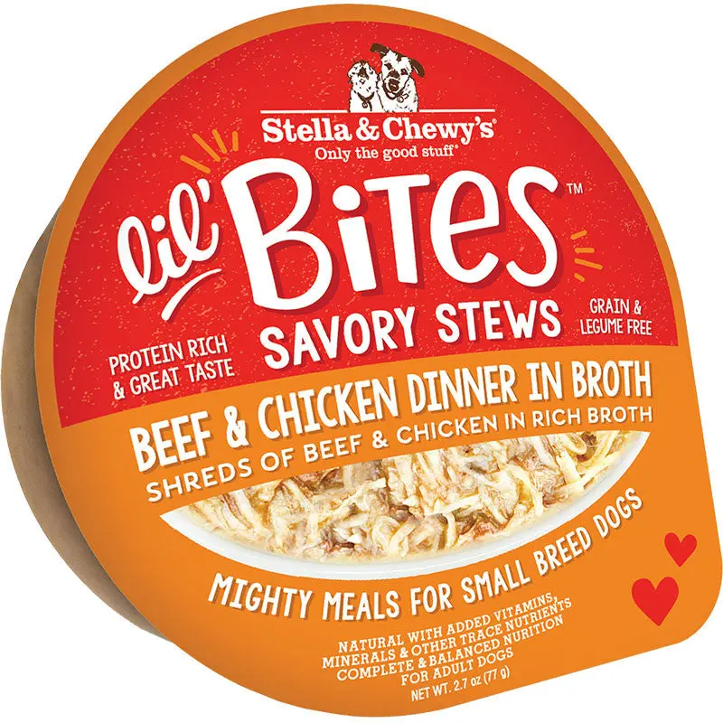 Stella & Chewy's Dog Lil Bites Savory Stew Beef & Chicken 2.7oz (DD)