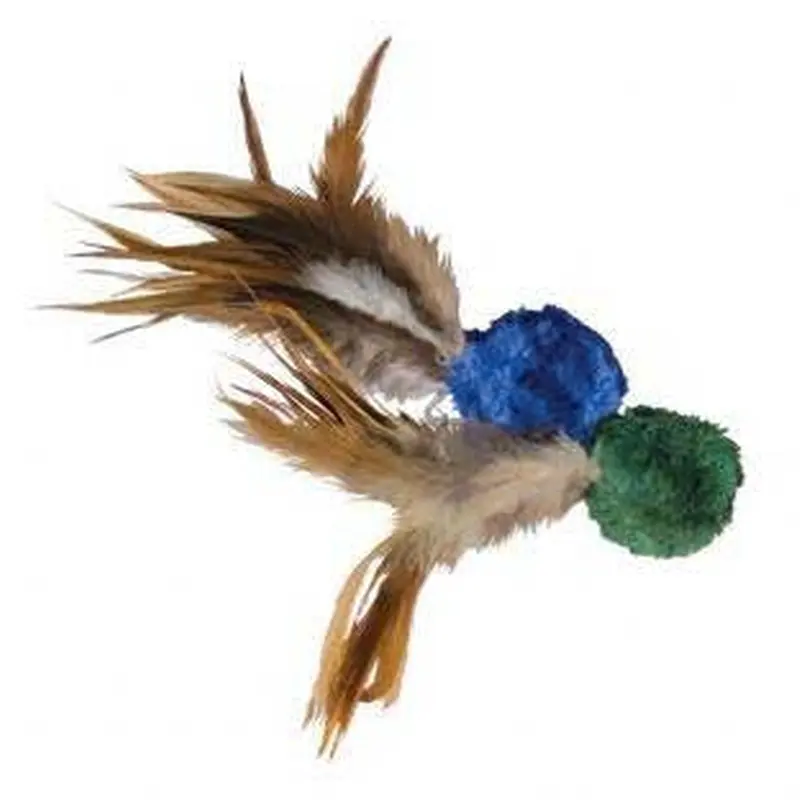 KONG Naturals Crinkle Ball With Feathers 