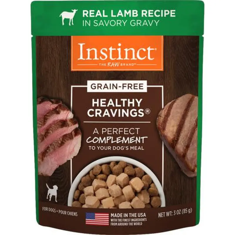 Nature's Variety Instinct Healthy Cravings Pouches Dog - Lamb 24/3 Oz 