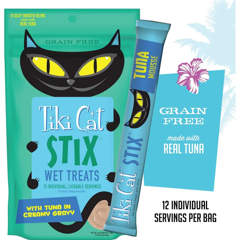 Tiki Pets Cat Stix Tuna 12/ 6oz 