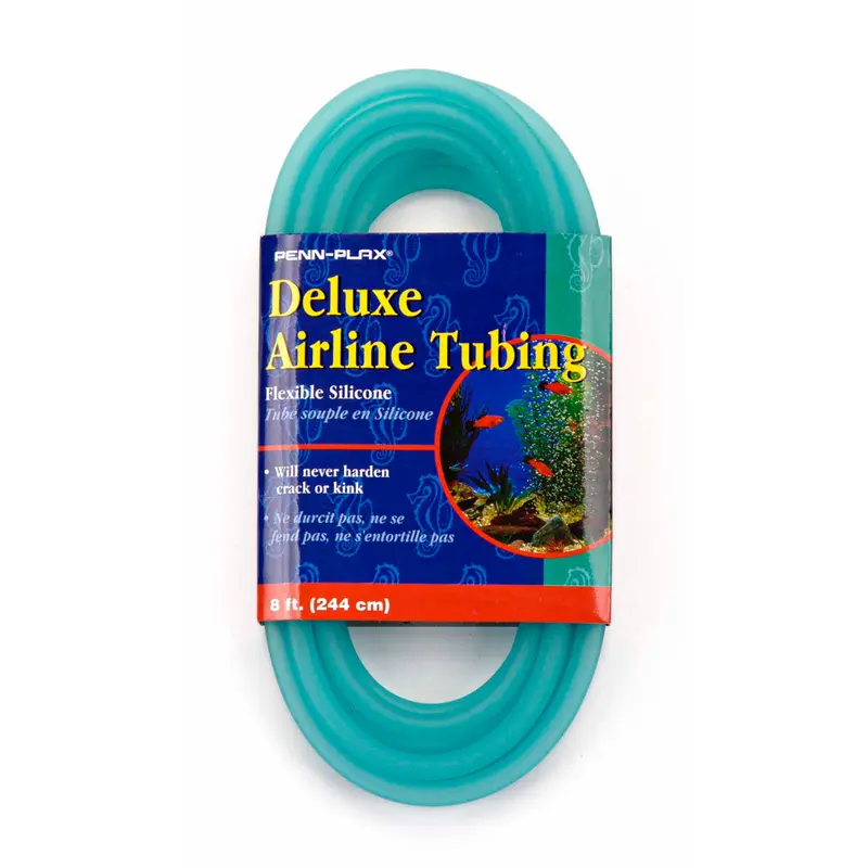 Penn-Plax Deluxe Silicone Airline Tubing Blue 3/16 in x 8 ft