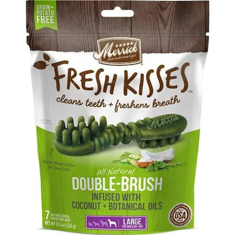 Merrick Fresh Kisses Large Coconut Oil/Botanical 7ct Bag 