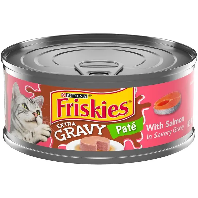 Purina Friskies Extra Gravy Pate With Salmon in Savory Gravy Adult Cat 24/5.5z 