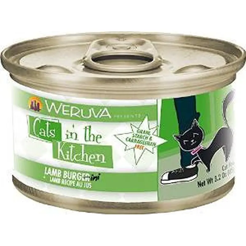 Weruva Lamb Recipe Au Jus Cans Lamb Burger-ini Cat 24/3.2oz. 