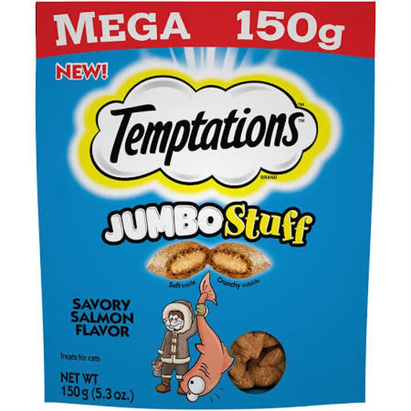 Whiskas Temptations Jumbo Stuffed Salmon 10/5.29Z 